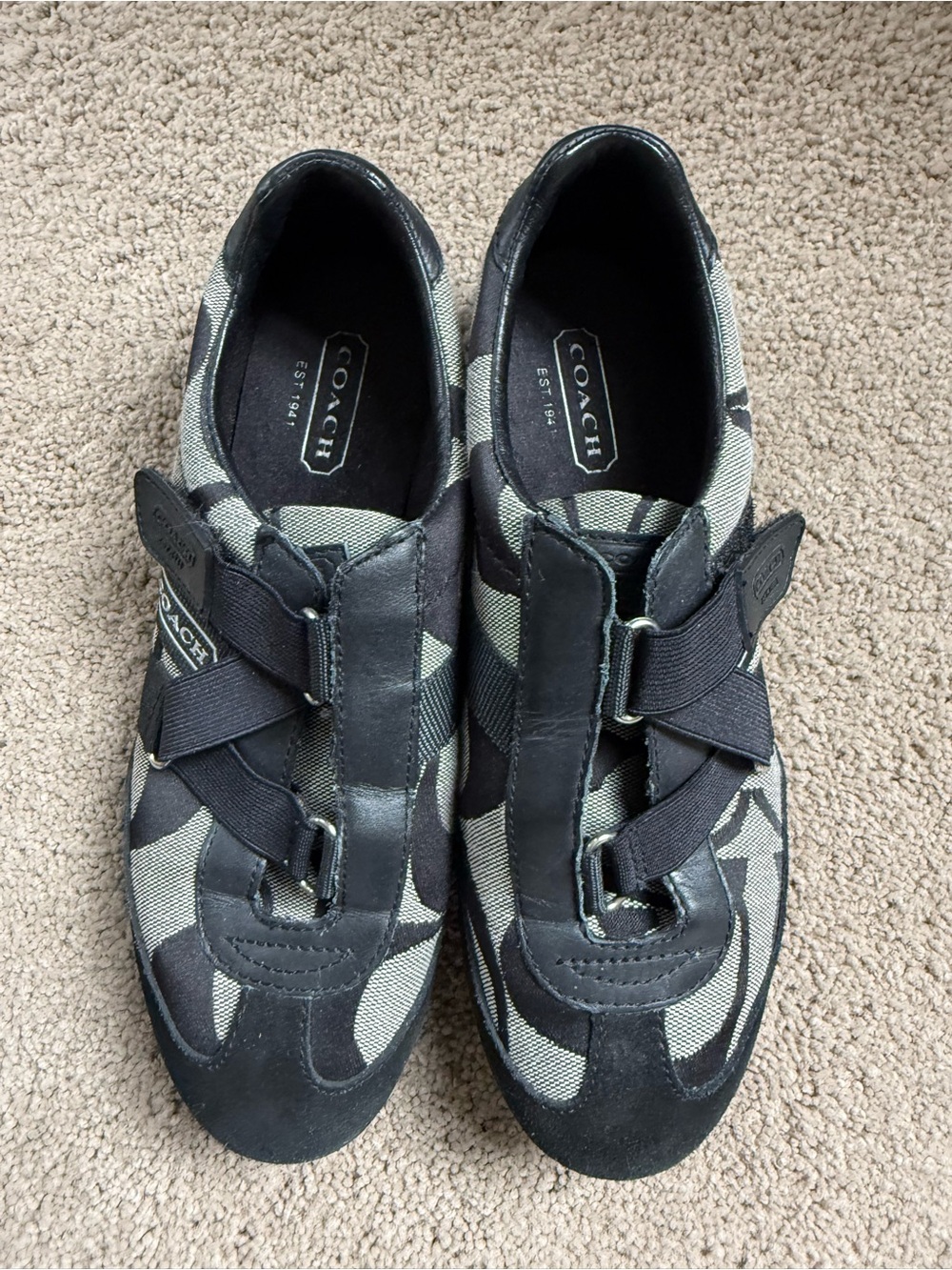 Coach Black and Gray Slip-On casual shoes